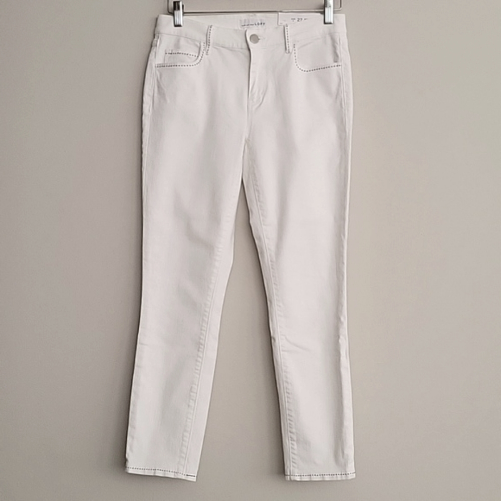 Ann Taylor LOFT NWOT Modern Skinny Crop White Jean Pants Size 4/27